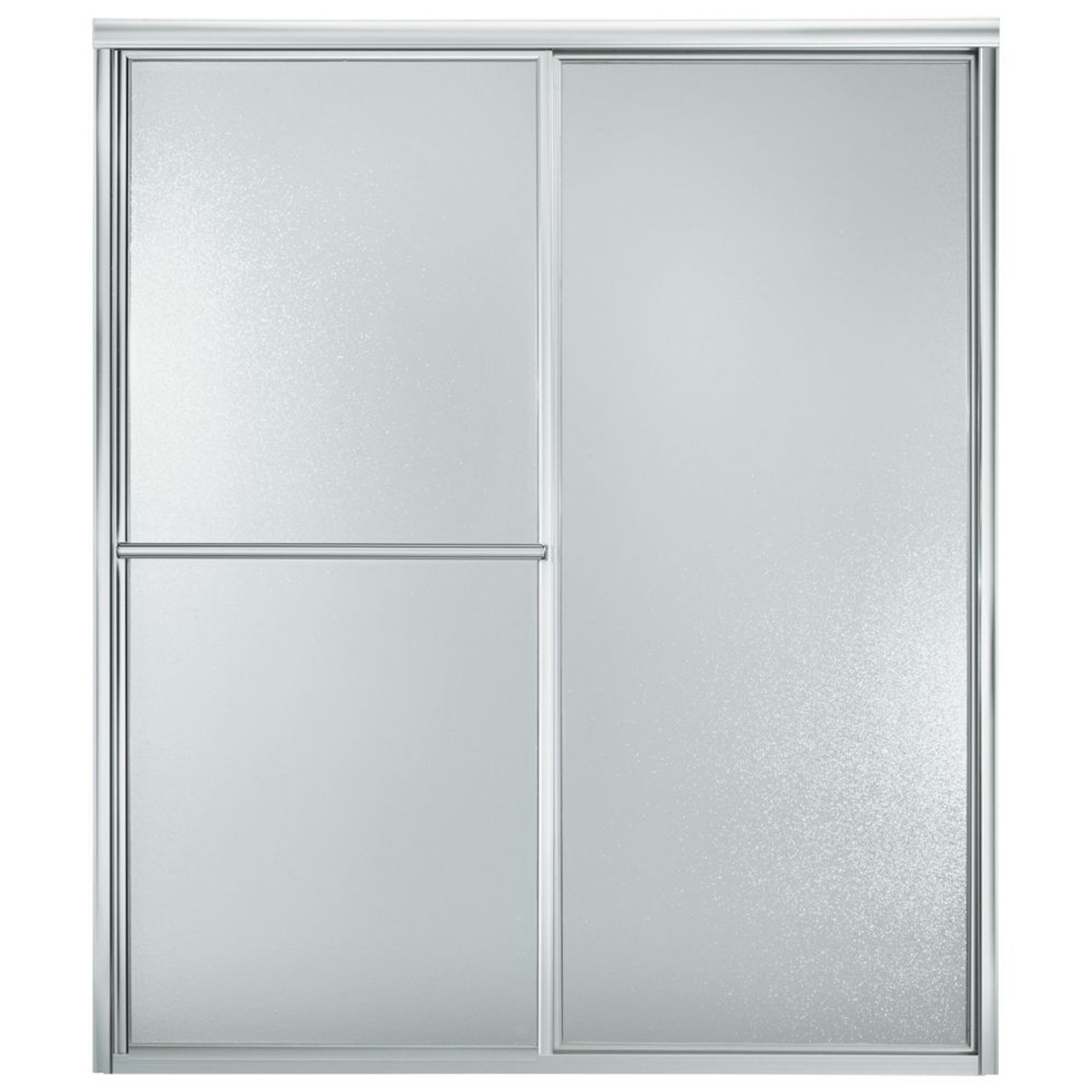 54.375-in to 59.375-in W x 70-in H Sliding Shower Door in Silver 54.375-in to 59.375-in W x 70-in H Sliding Shower Door in Silver
