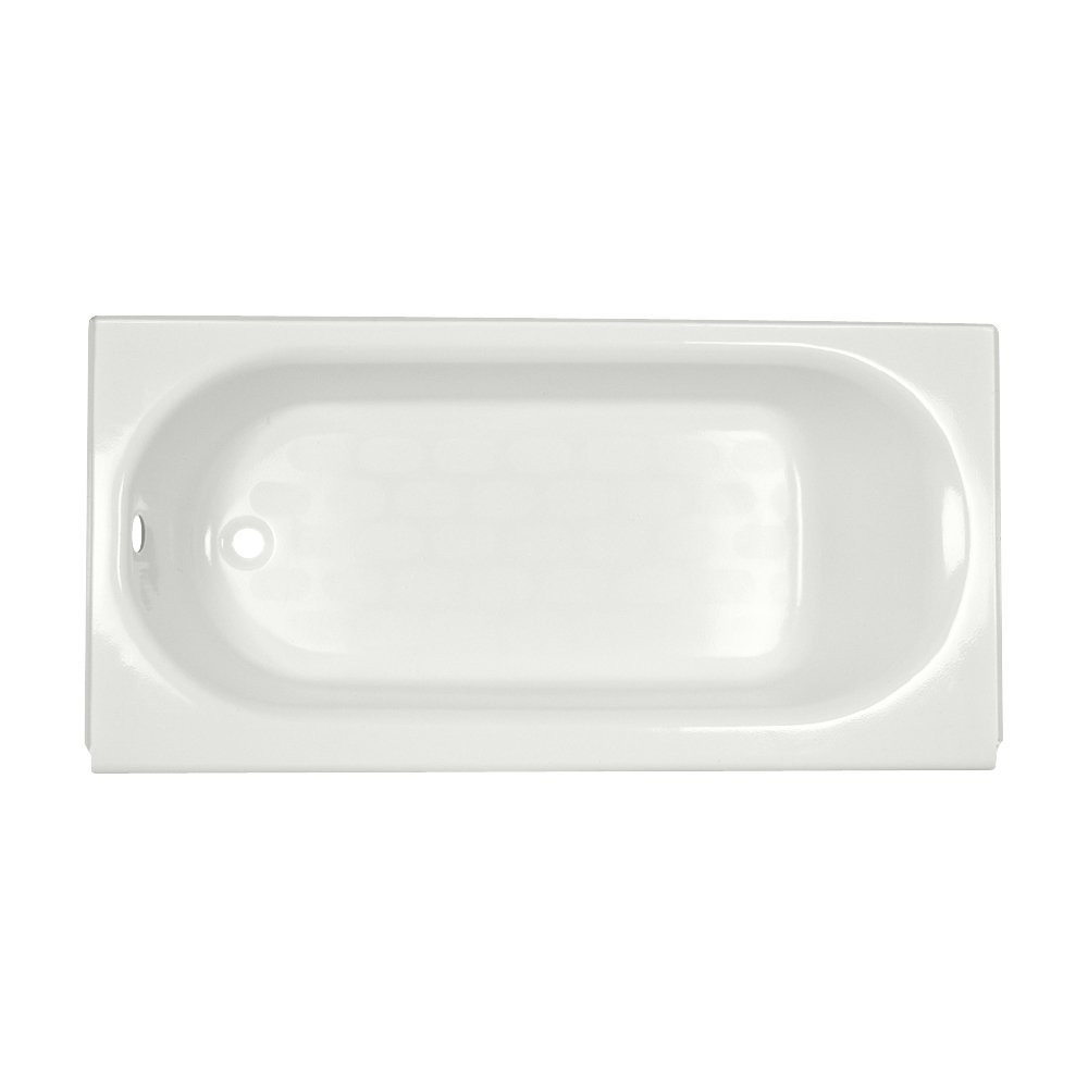 American Standard 2390.202ICH.020 Americast Bath 60-in x 30-in with Intergral Apron, Left Hand Outlet, and Tiling Flange