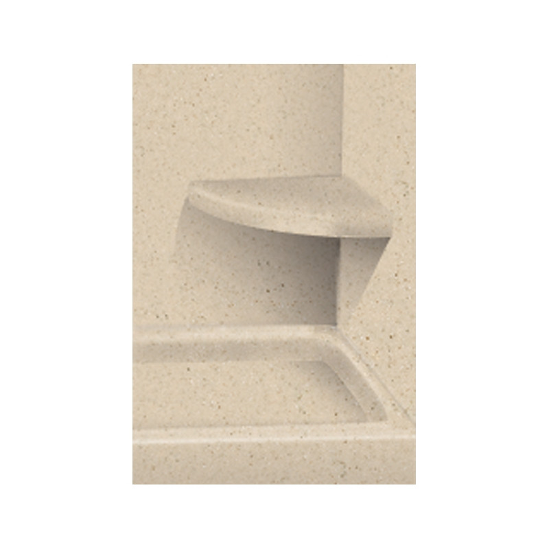 14-in x 14-in Solid Surface Wall-Mount Corner Shower Seat in Matrix Khaki