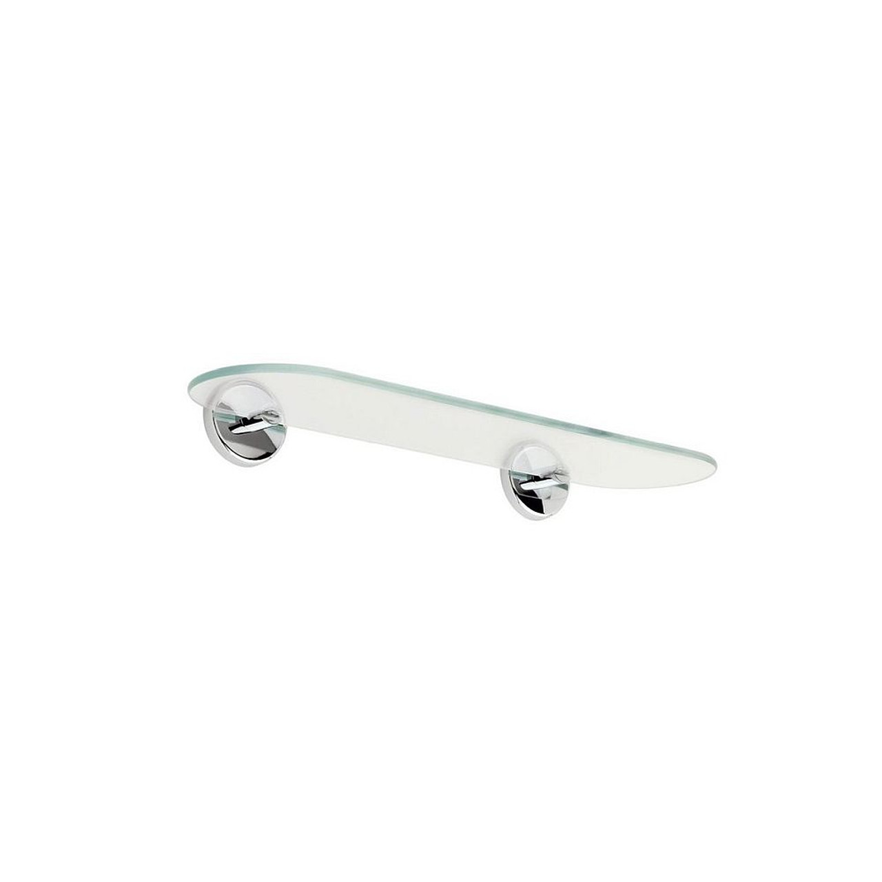 Ginger 0334T-24/SN 24in Glass Shelf in Satin Nickel Ginger 0334T-24/SN 24in Glass Shelf in Satin Nickel