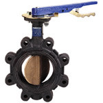 LC20005 8" 200PSI CI ALUM BRZ EPDM W/ GO, Butterfly Valve - Cast Iron, 200 PSI, EPDM Seat, LC-2000