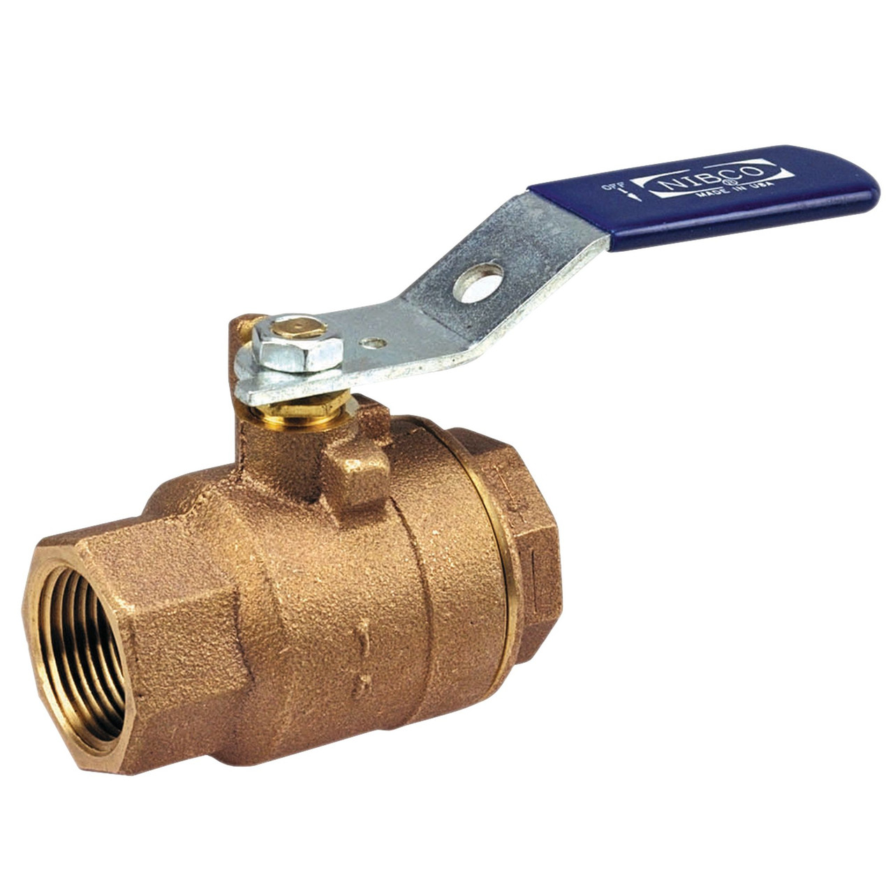 T58570 2 THRD BALL FULL PORT BRZ, Two-Piece Bronze Ball Valve - Full Port, Threaded, T-585-70