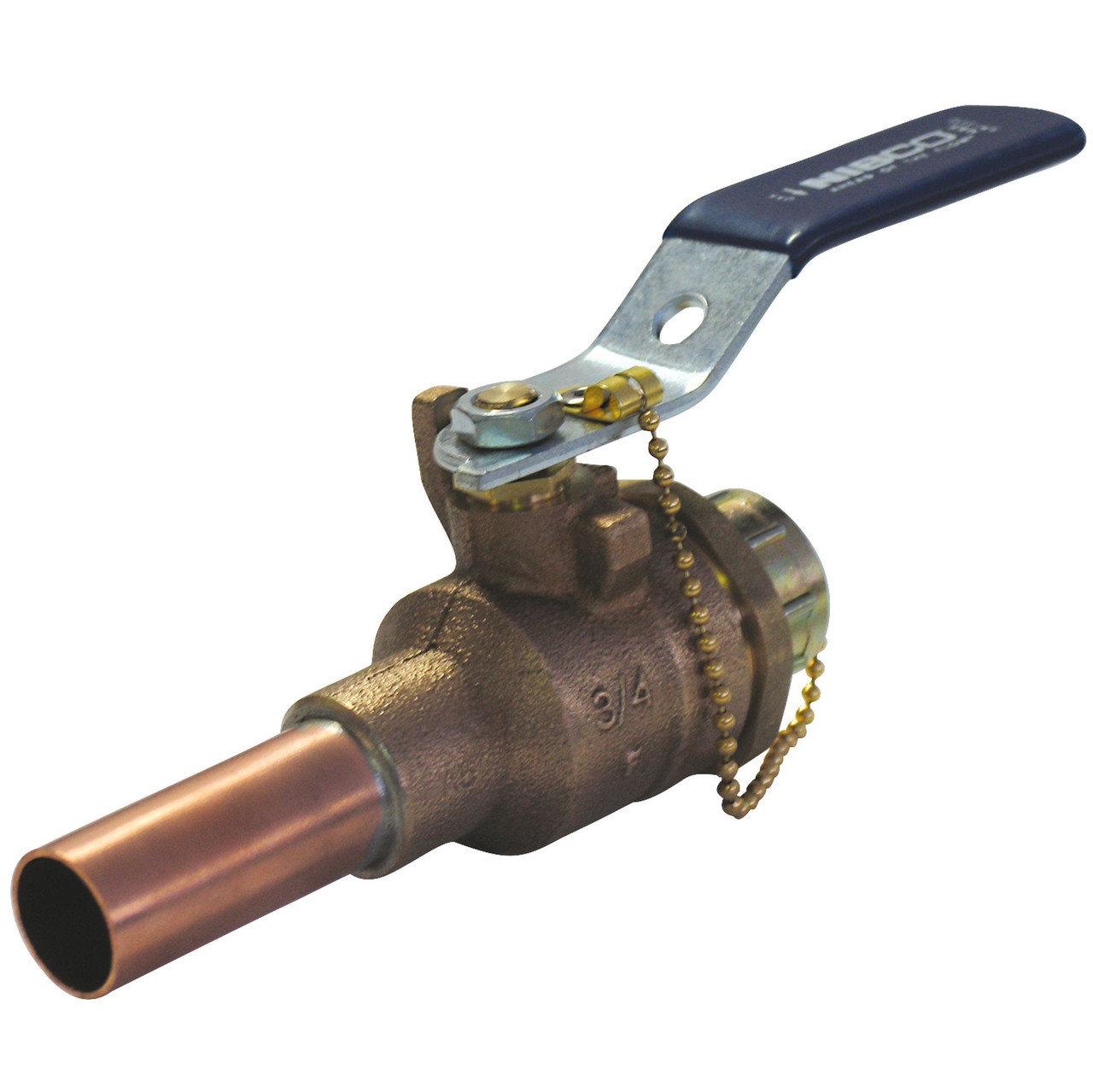 PS58570HC 1/2 W/3/4 HOSE CAP 2" PRESS ST, Ball Valve - Bronze, 200 PSI, Hose Connection, PS585-70-HC