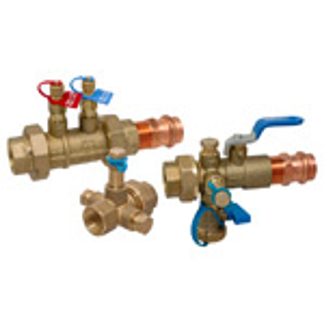NCC3P 1 COIL CONNECT KIT PRESS, FLO-BOSS Coil-Connect Kit - Thread x Press End, Automatic Balancing, Isolation Valve, NCC3P