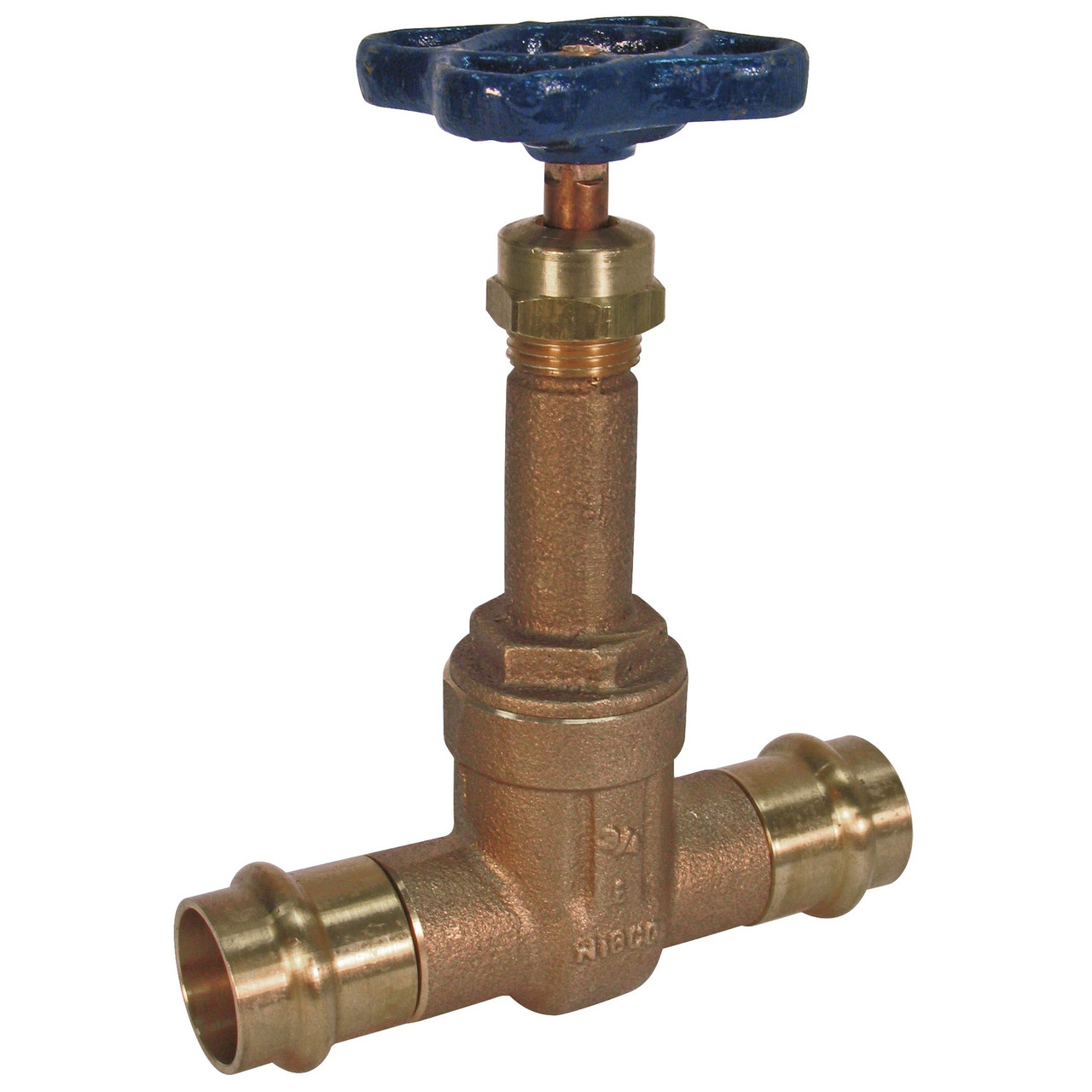 PF111 1 1/2 RS GATE W/ FEMALE PRESS ENDS, Gate Valve - Bronze, 200 PSI, Rising Stem, PF111