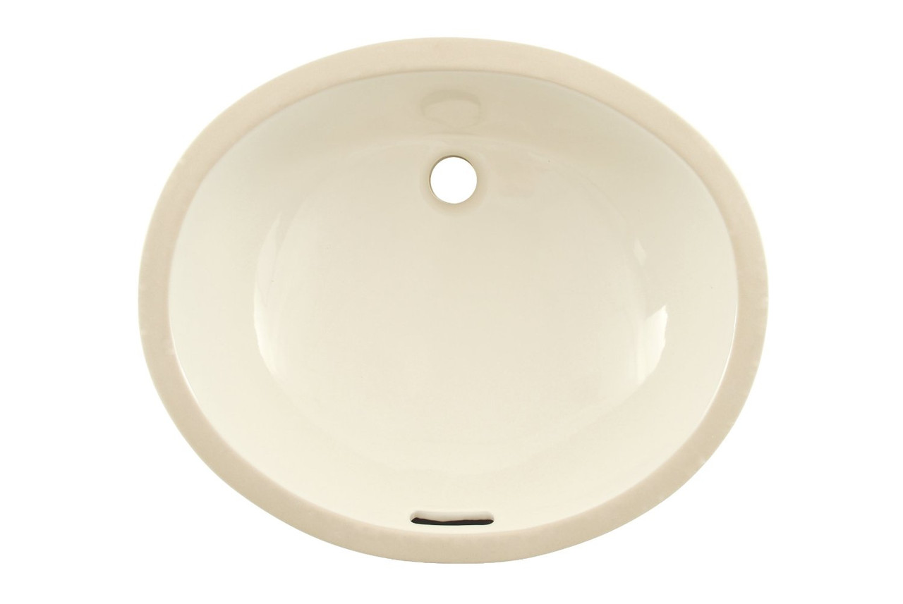 17-in Undermount Bathroom Sink with Overflow in Sedona Beige 17-in Undermount Bathroom Sink with Overflow in Sedona Beige