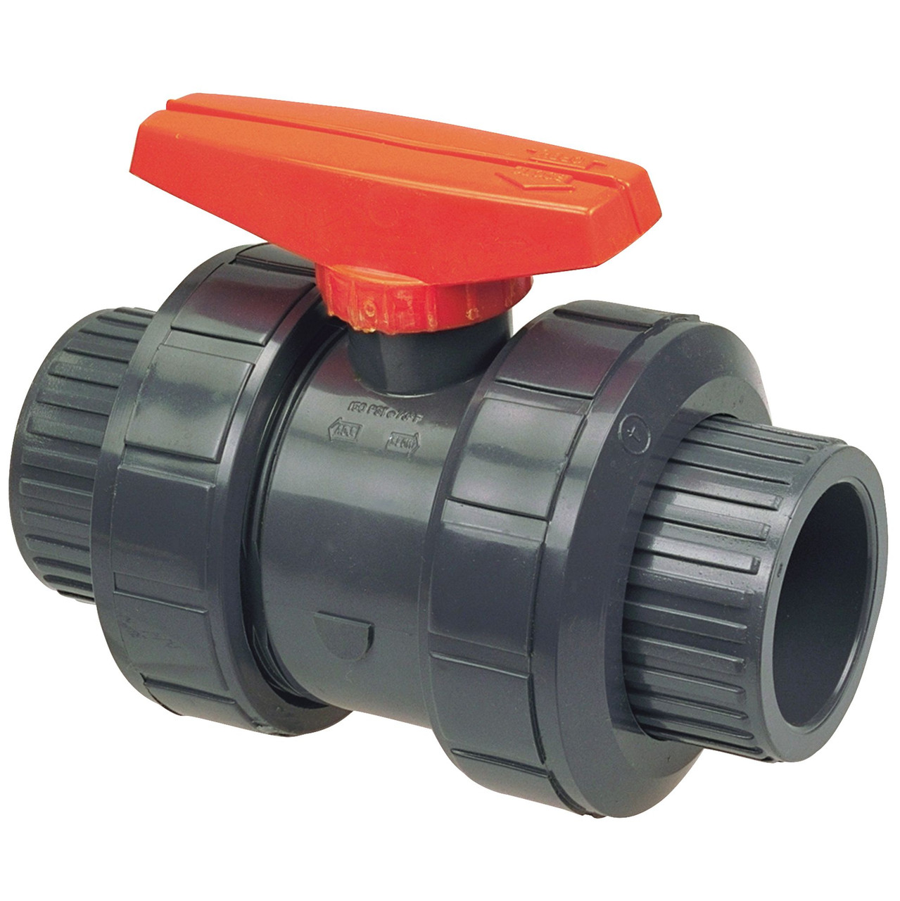 T45TB-E 4 THD TB BV EPDM PVC, Ball Valve - Model C, Threaded, Tru-Bloc True Union, PVC Schedule 80, EPDM, T45TB-E