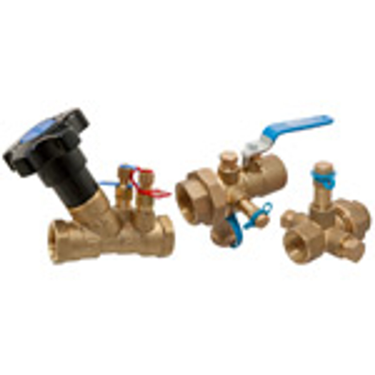 NCC1T 2 COIL CONNECT KIT THREAD, FLO-BOSS Coil-Connect Kit - Threaded, Manual Balancing, Isolation Valve, NCC1T