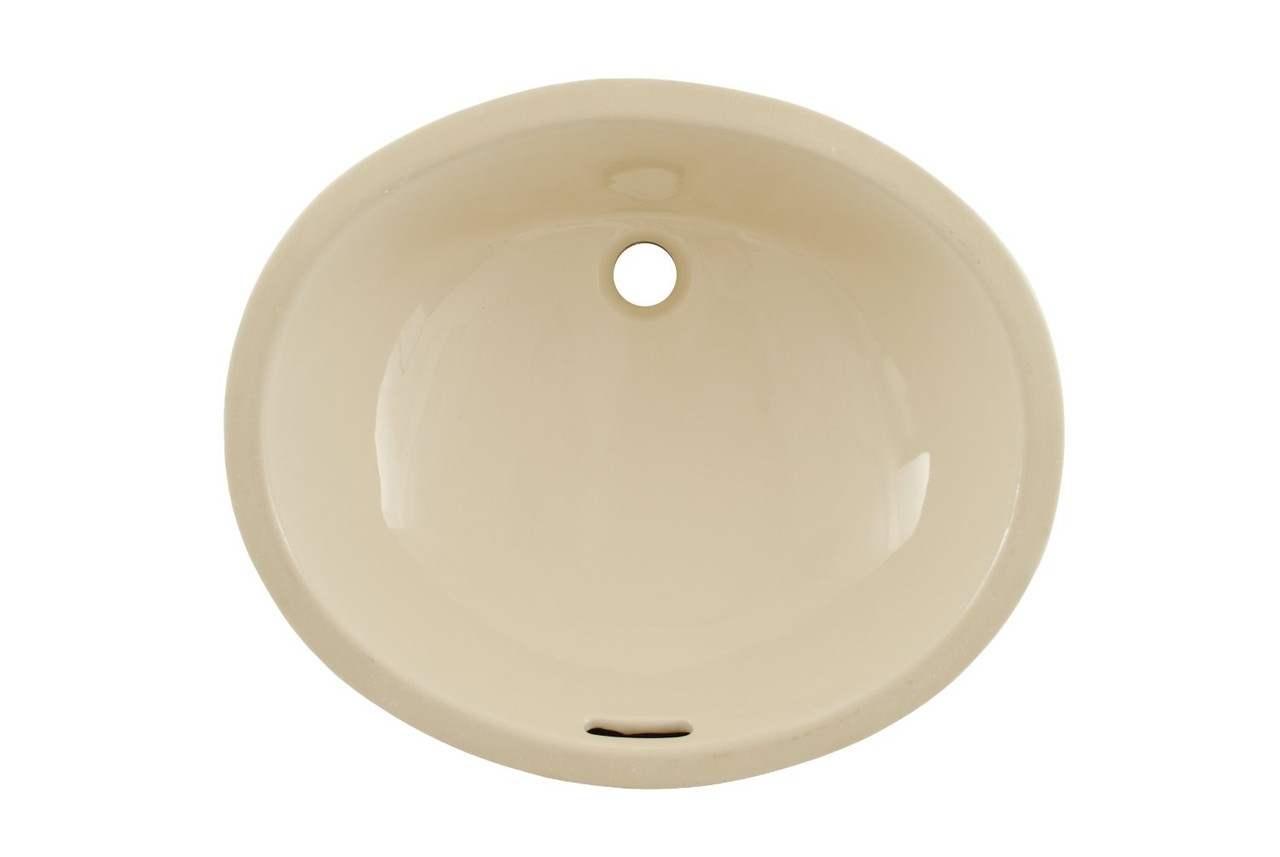 17-in Undermount Bathroom Sink with Overflow and SanaGloss Ceramic Glaze in Bone