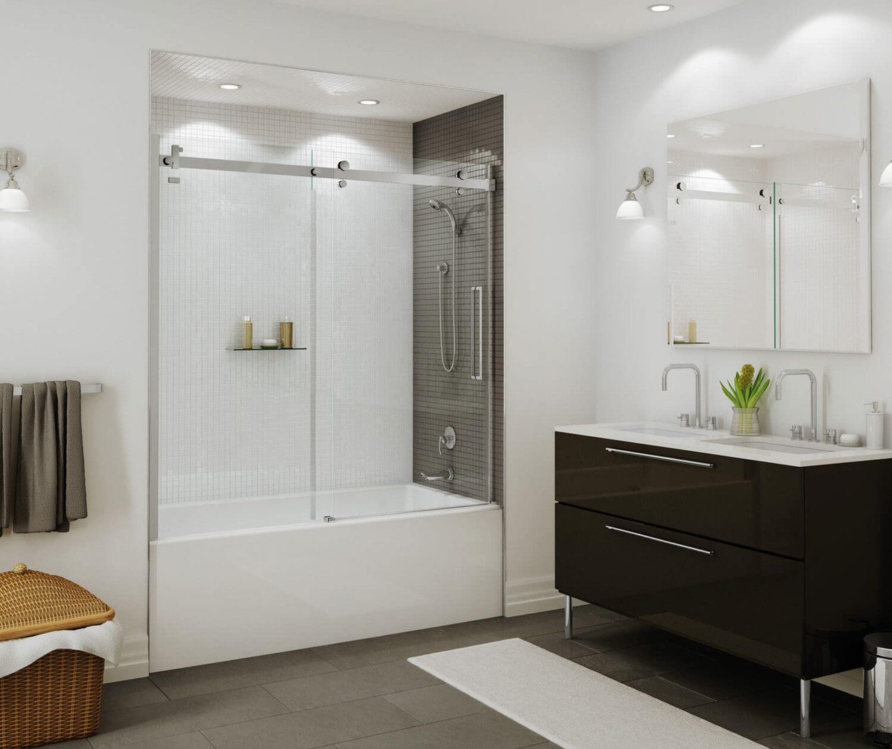 60in x 32in x 18in Rectangular Acrylic Alcove Soaking Bathtub with Left Hand Drain, Integrated Tiling Flange and Skirt, in White 60in x 32in x 18in Rectangular Acrylic Alcove Soaking Bathtub with Left Hand Drain, Integrated Tiling Flange and Skirt, in White