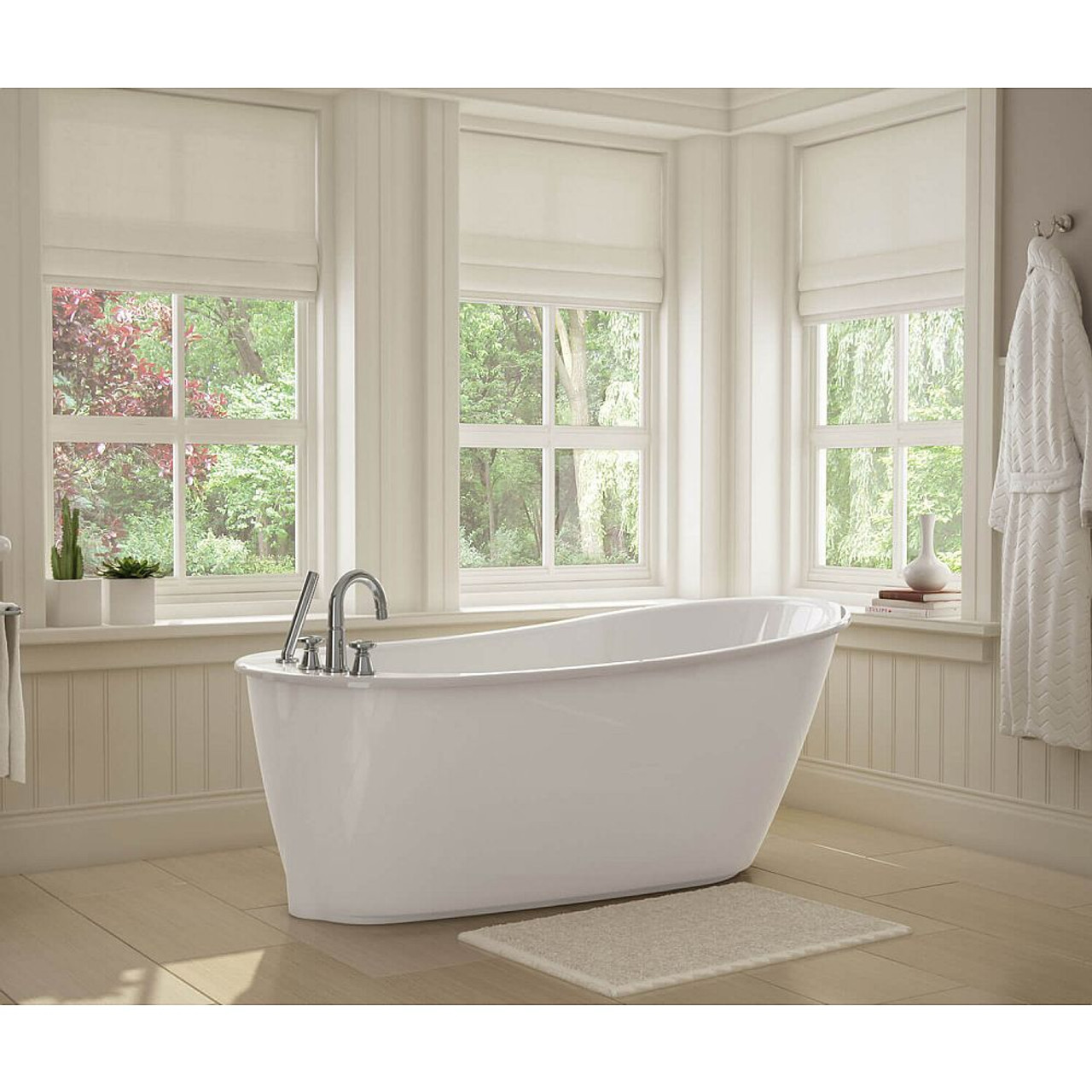 60in x 32in x 25in Oval Freestanding Fiberglass Soaking Bathtub with and End Drain, in White 60in x 32in x 25in Oval Freestanding Fiberglass Soaking Bathtub with and End Drain, in White