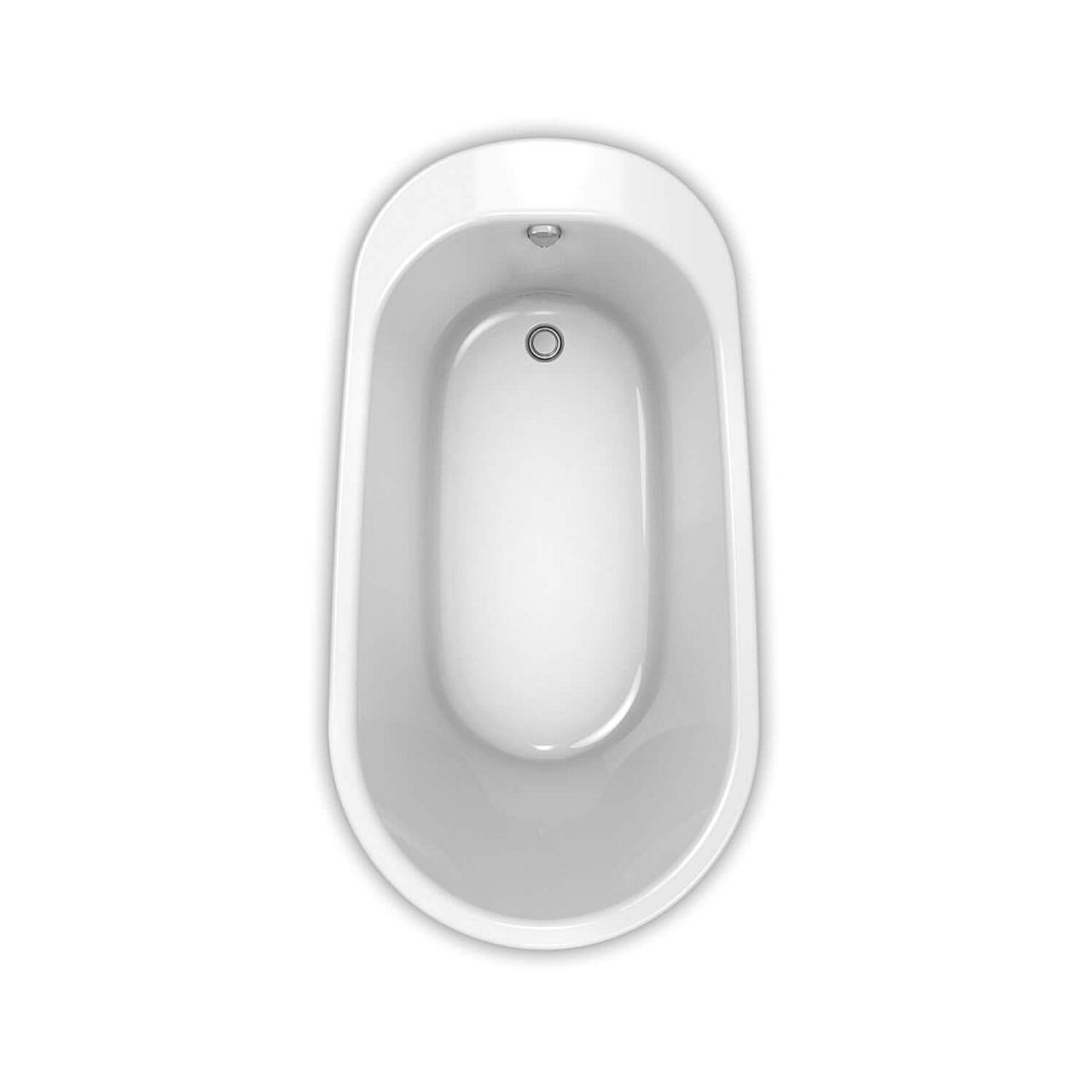 60in x 32in x 25in Oval Freestanding Fiberglass Soaking Bathtub with and End Drain, in White 60in x 32in x 25in Oval Freestanding Fiberglass Soaking Bathtub with and End Drain, in White