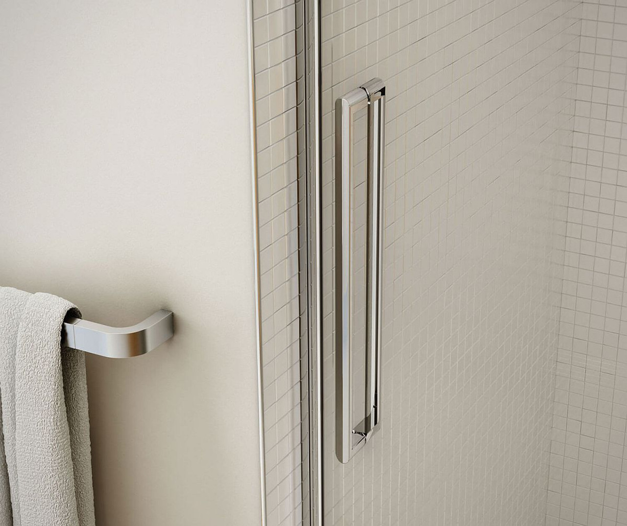 56.5 to 59in x 78.75in Frameless Slider Alcove Shower Door with Clear Glass, in Chrome 56.5 to 59in x 78.75in Frameless Slider Alcove Shower Door with Clear Glass, in Chrome