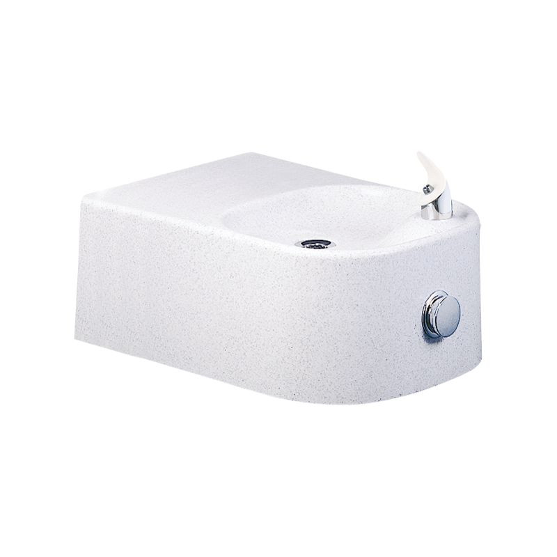ADA Single Composite Fountain in White Granite