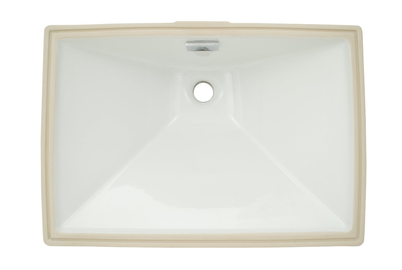 21-in Undermount Bathroom Sink with Overflow in Cotton 21-in Undermount Bathroom Sink with Overflow in Cotton