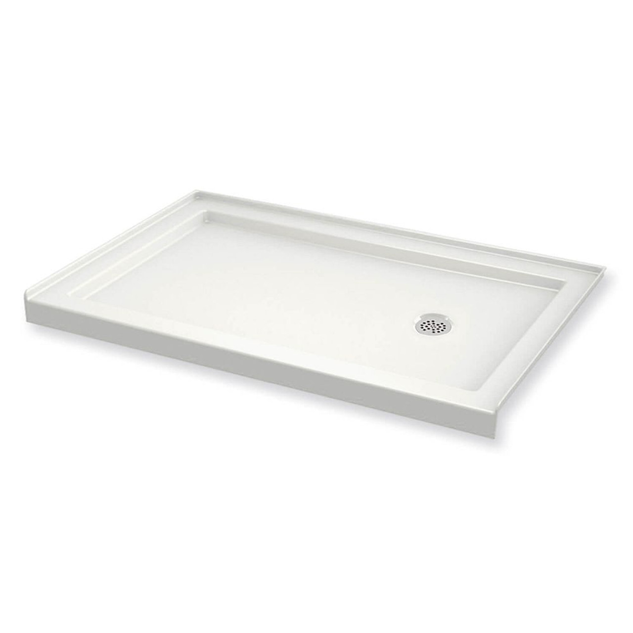 60in x 32in Rectangular Acrylic Shower Base with Round Right-Hand Drain, in White 60in x 32in Rectangular Acrylic Shower Base with Round Right-Hand Drain, in White