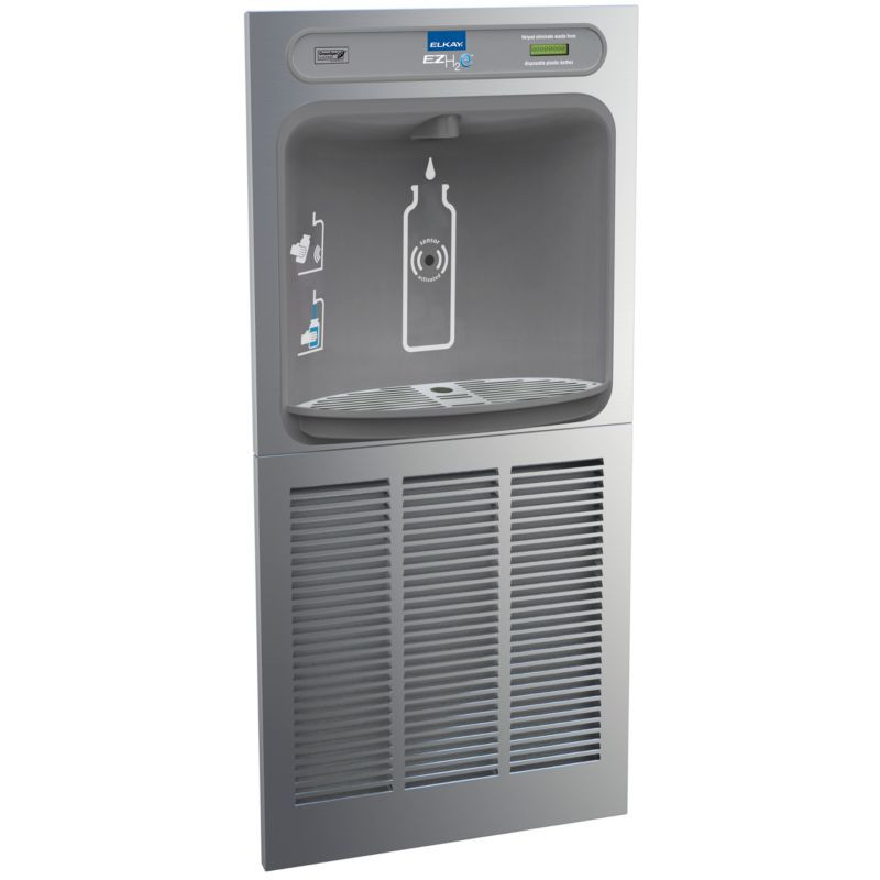 Elkay EZWSGRNM8K Bottle Filling Station In-Wall with Green Chiller in Stainless Steel