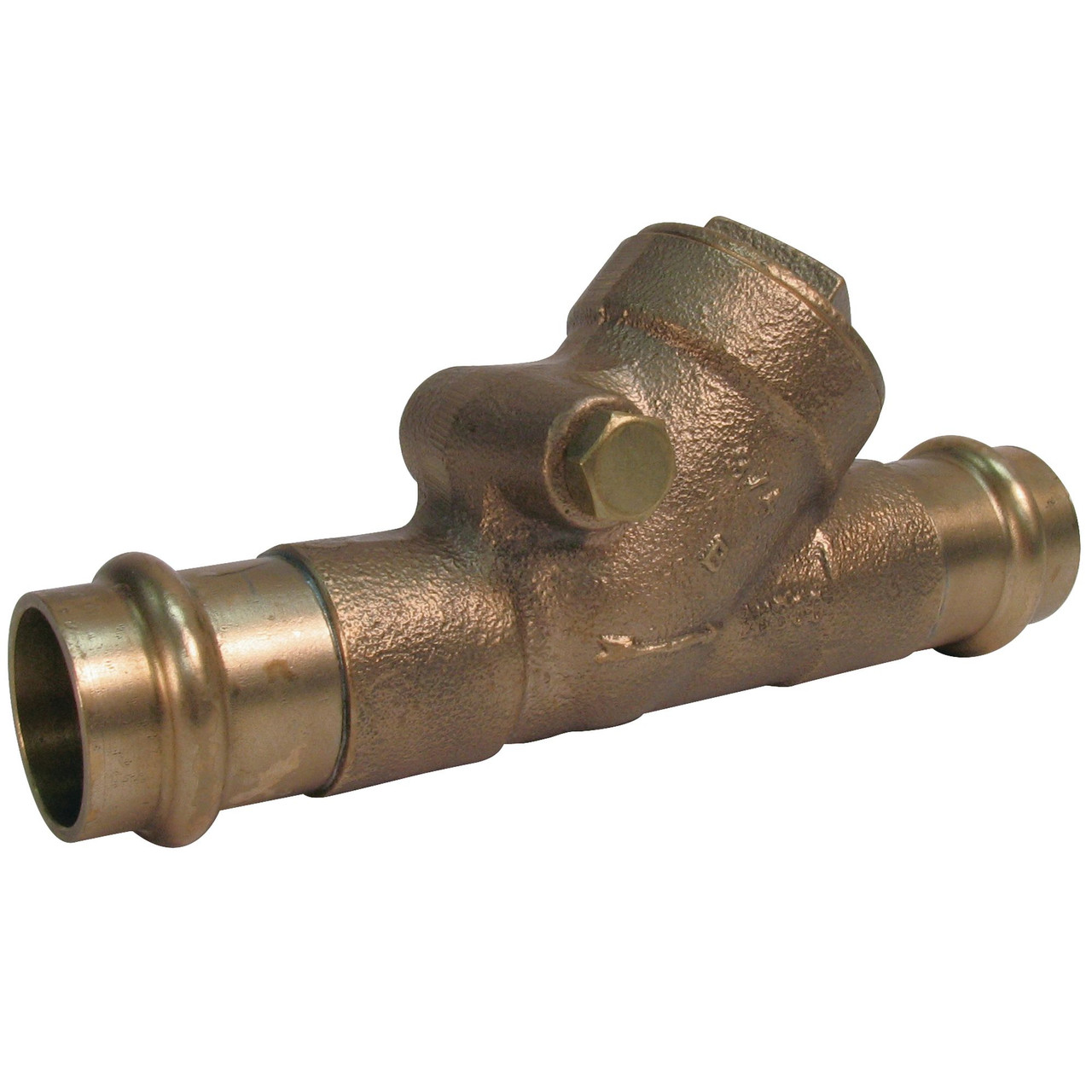 PF413Y 1/2 CHECK PTFE DISC W/FEMALE PRES, Check Valve - Bronze, 200 PSI, Y-Pattern, PF413-Y