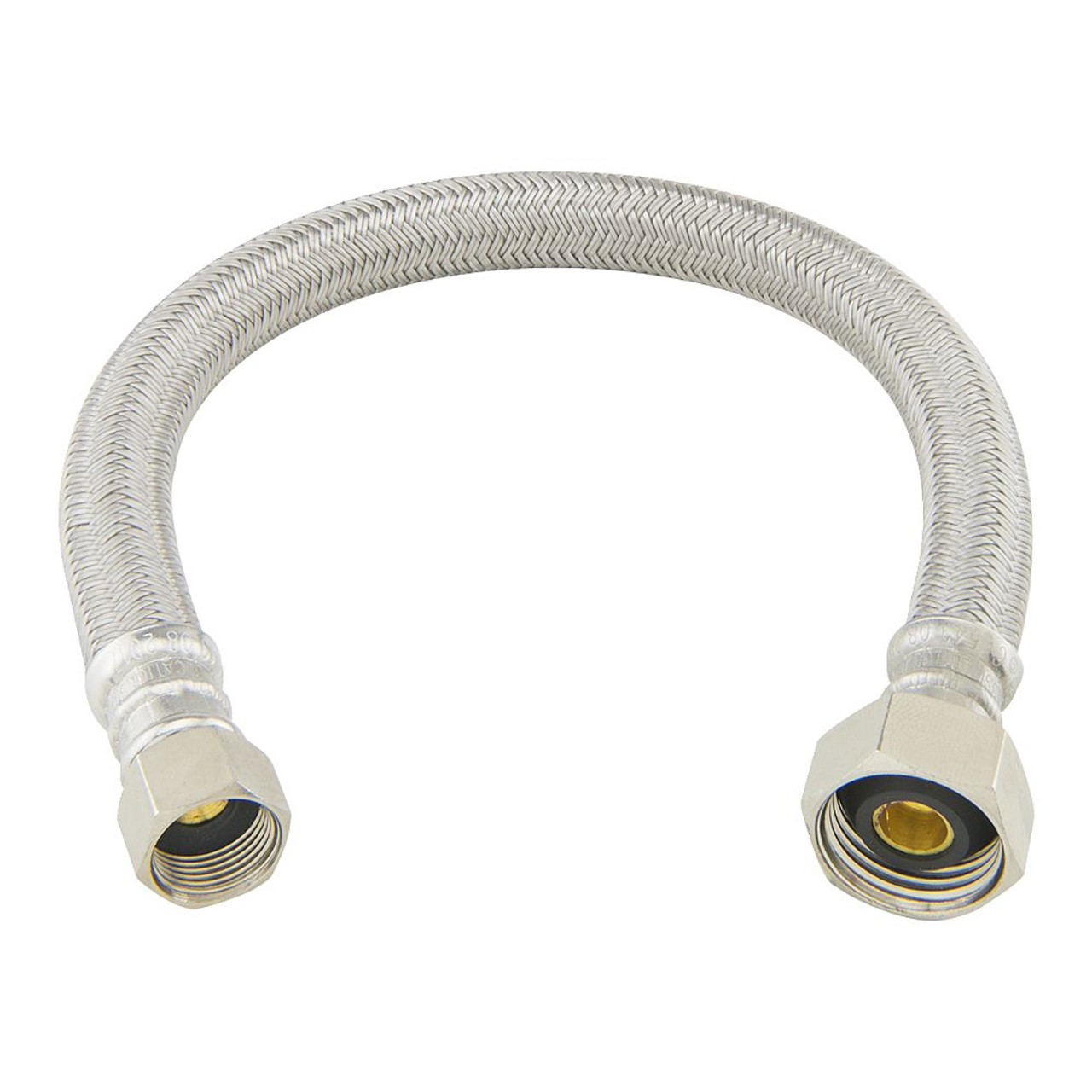 3/8 in. Flare x 1/2 in. FIP Flare x FIP Braided Polymer Connector 3/8 in. Flare x 1/2 in. FIP Flare x FIP Braided Polymer Connector