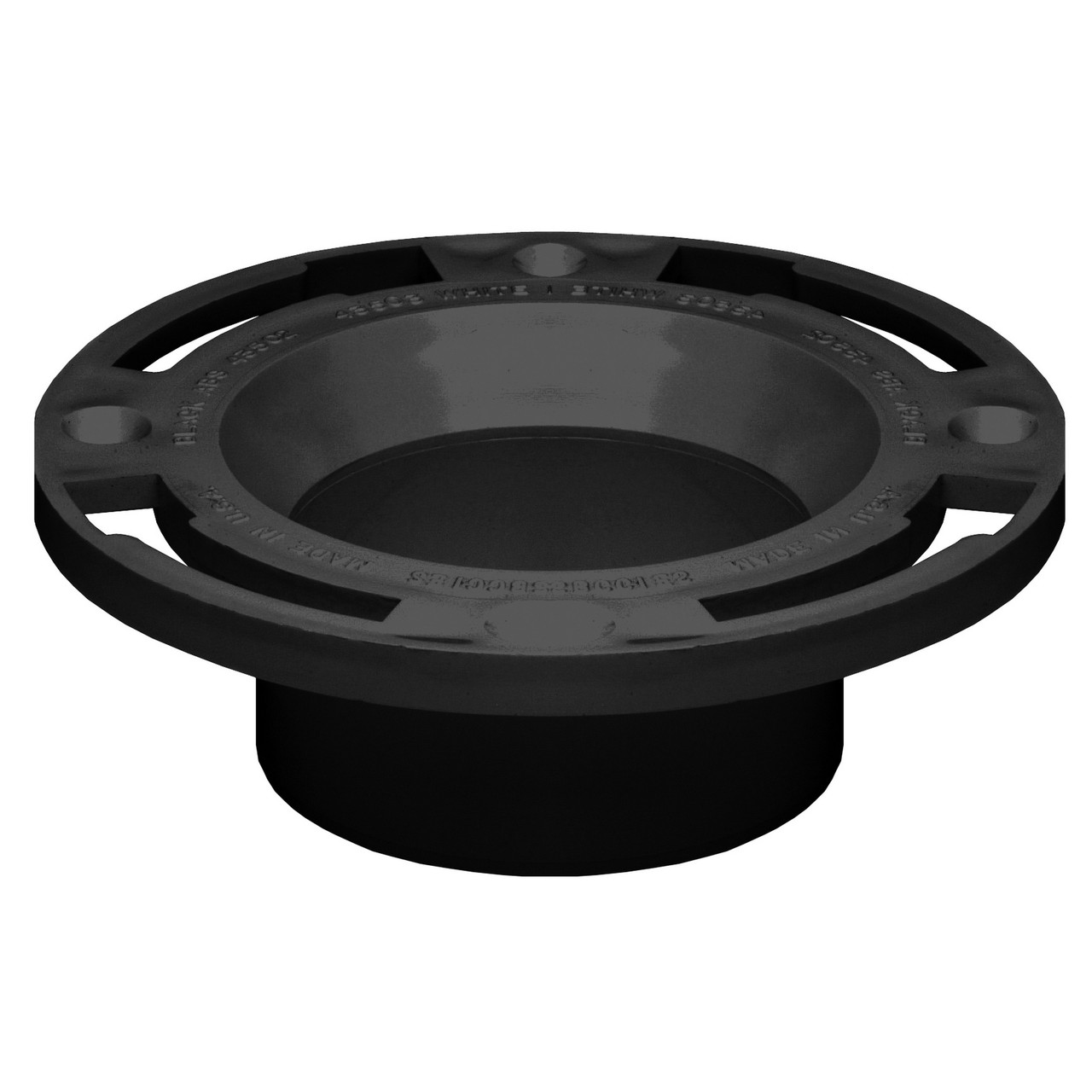 Oatey 3" or 4" ABS long pattern closet flange w/plastic ring w/o test cap