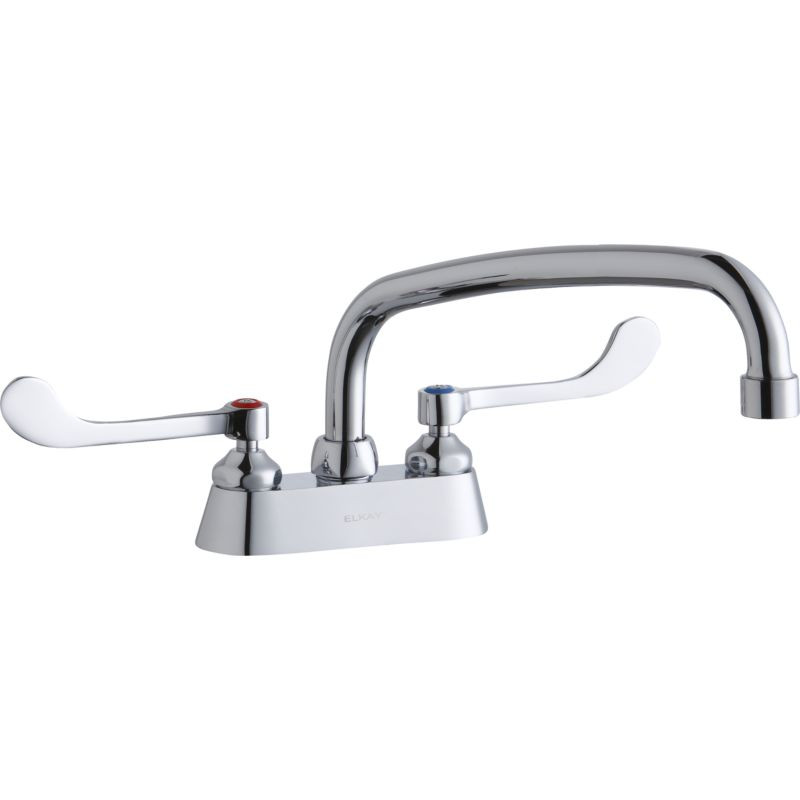 Elkay LK406AT12T6 Commercial 2-Hole Faucet in Chrome