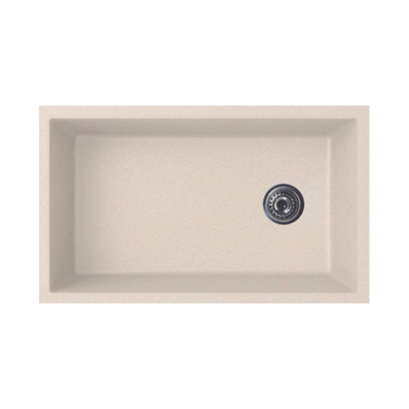 31.875-in D x 19.25-in W x 9.5625-in H Granite Undermount Single Bowl Kitchen Sink with 1-Hole in Granito