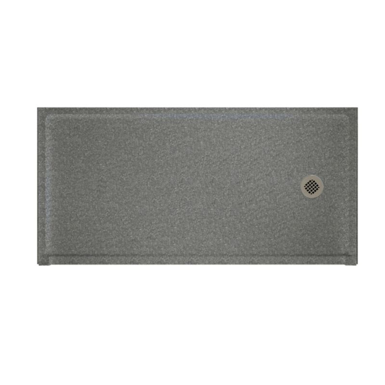 30.1875-in D x 60.375-in W x 4.1875-in H Solid Surface Shower Base with Right-Hand Drain in Night Sky