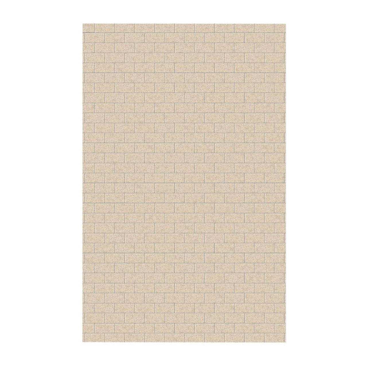 62-in W x 96-in H Solid Surface Shower Wall Panel in Bermuda Sand