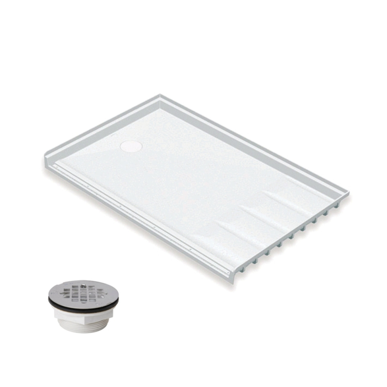 Mullen K26113L 60-in x 32-in Left-Hand Shower Base with Drain Mullen K26113L 60-in x 32-in Left-Hand Shower Base with Drain
