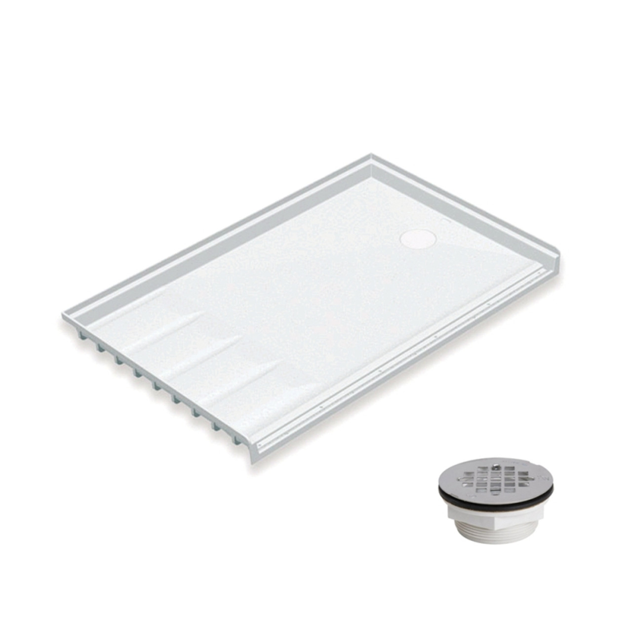 Mullen K26113R 60-in x 32-in Right-Hand Shower Base with Drain Mullen K26113R 60-in x 32-in Right-Hand Shower Base with Drain