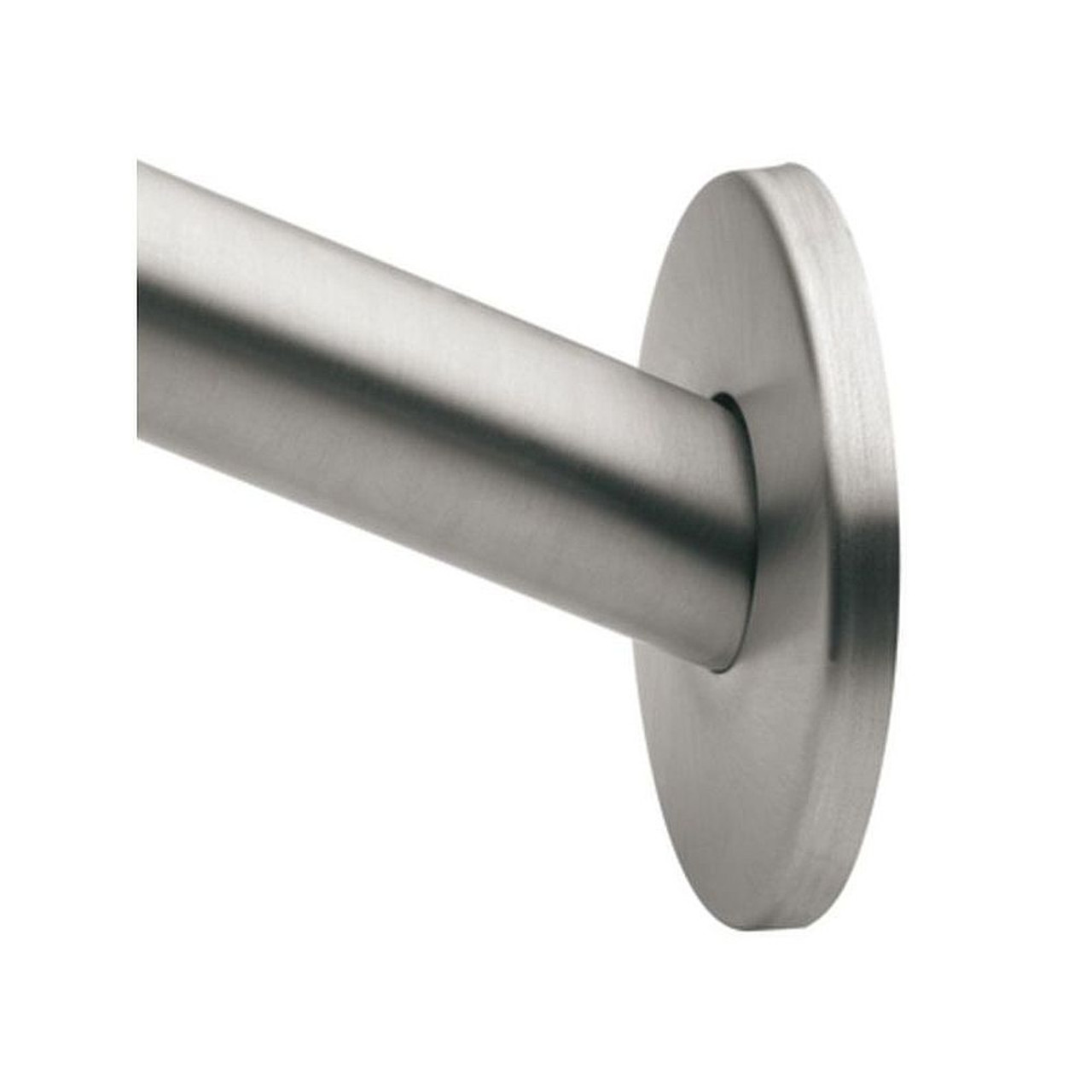 Curved Shower Rod Flange Kit (Flange) in Brushed Stainless Steel Curved Shower Rod Flange Kit (Flange) in Brushed Stainless Steel
