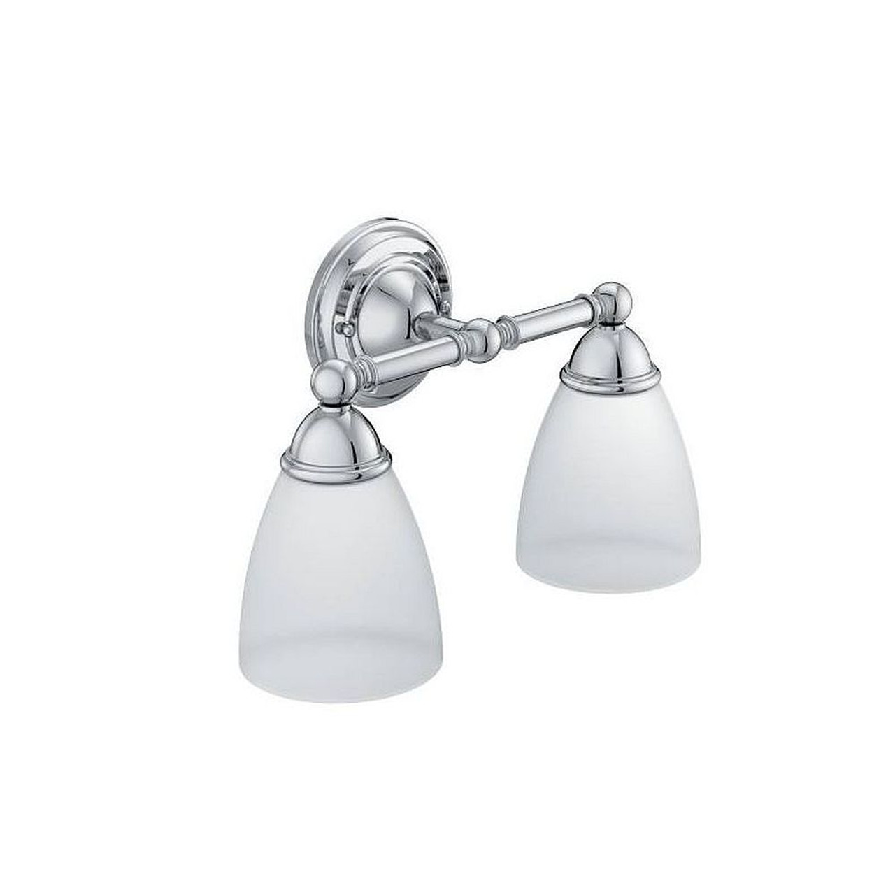 Creative Specialties YB2262CH 2 Light Bathroom Sconce with Frosted Shades in Chrome Creative Specialties YB2262CH 2 Light Bathroom Sconce with Frosted Shades in Chrome
