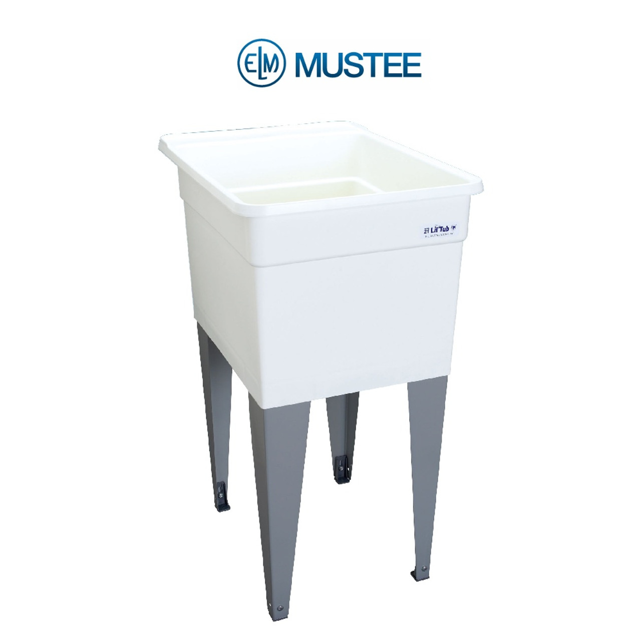 Lil'Tub Laundry Tub 24x18 Floor Mount in White Lil'Tub Laundry Tub 24x18 Floor Mount in White