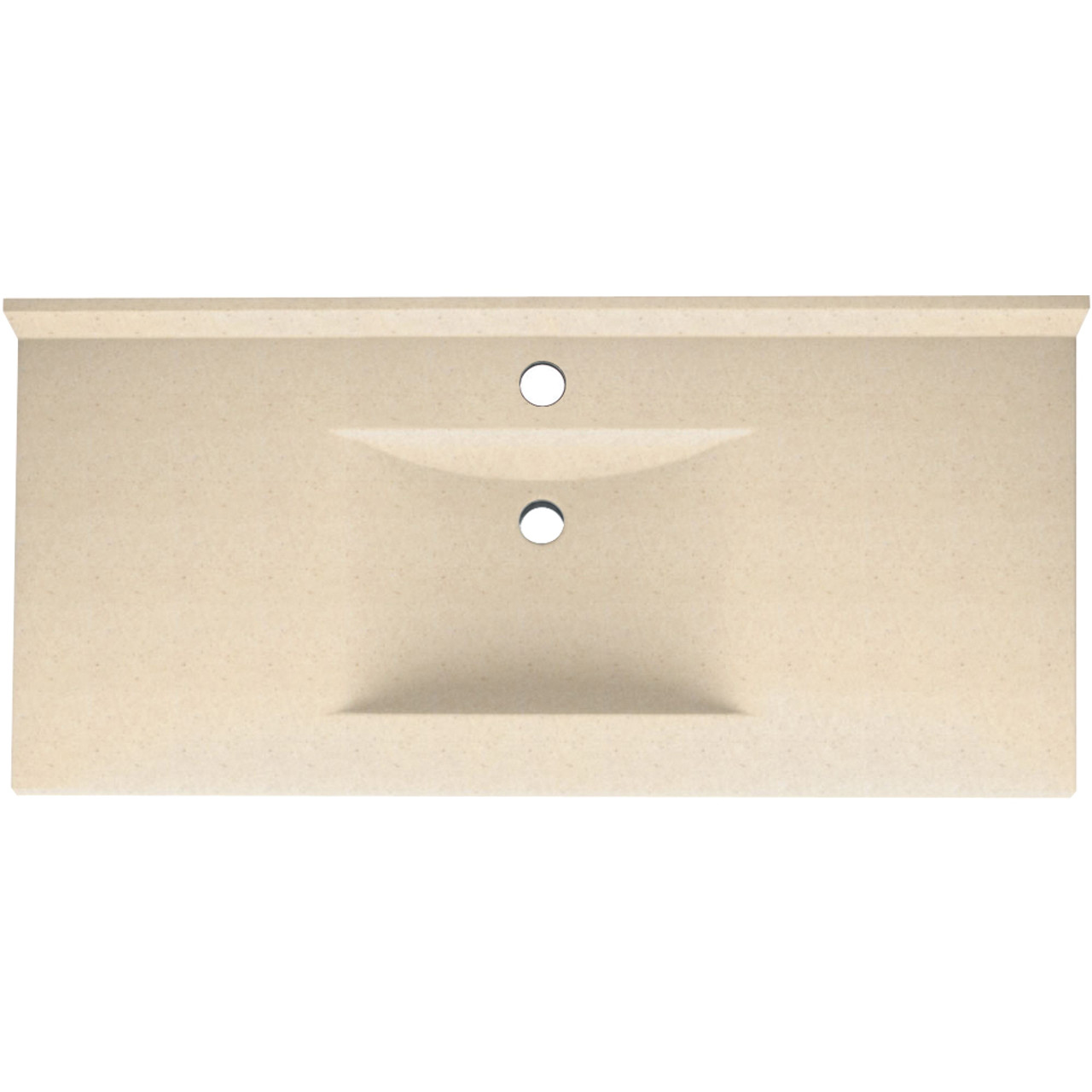 Composite 49-in x 22-in Integral Single Sink Bathroom Vanity Top in Tahiti Sand