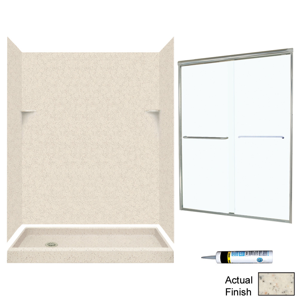SSP326L050-M58570NC 72-in x 60-in x 32-in 5-Piece Alcove Shower Kit in Tahiti Desert