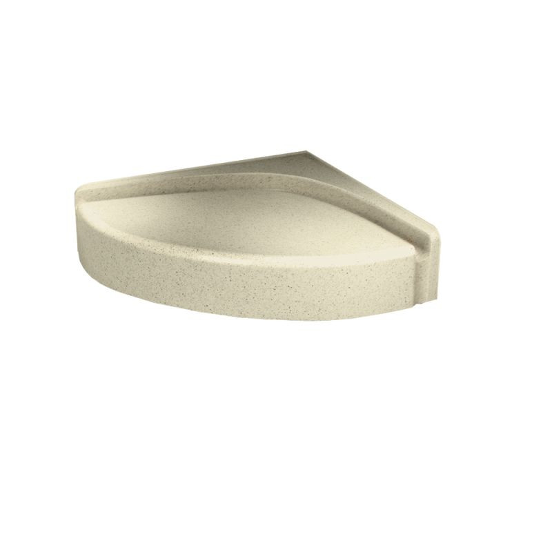 16.313-in D x 16.313-in W x 4-in H Solid Surface Shower Seat in Bone