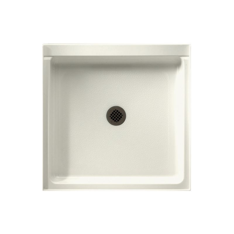 36.375-in D x 36.188-in W x 5.5-in H Solid Surface Shower Base in Bisque