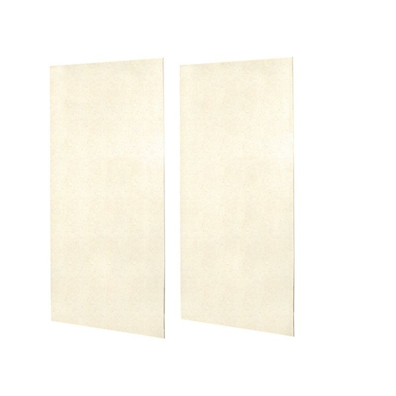 48-in W x 96-in H Solid Surface Shower Wall Panel in Pebble