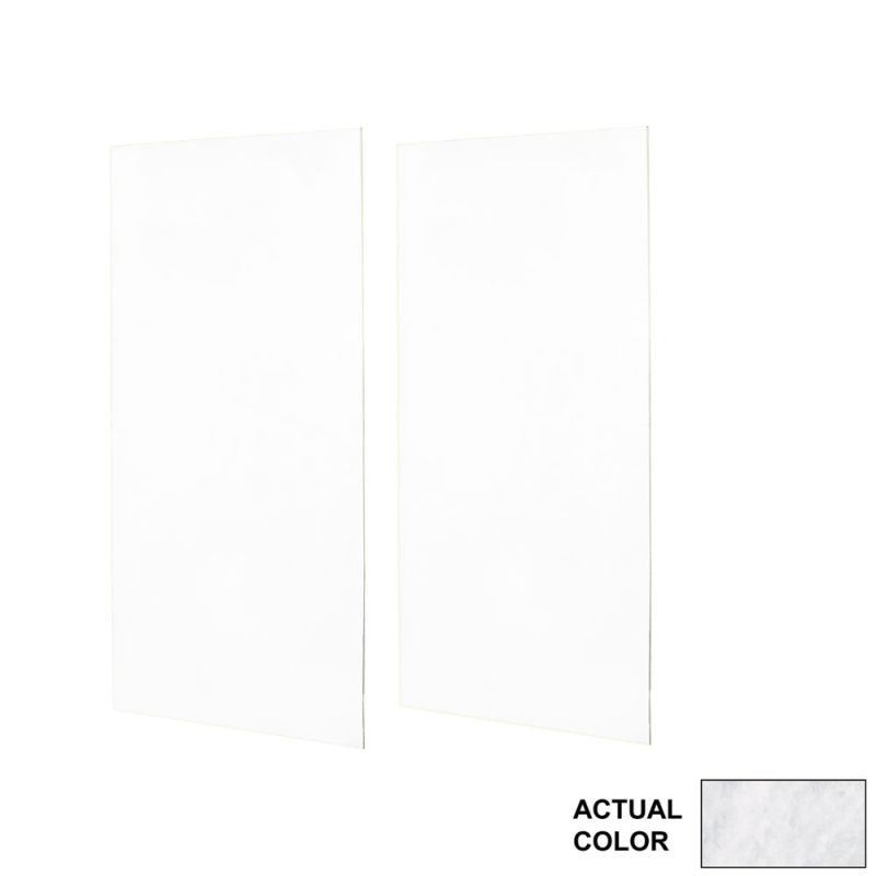 48-in W x 96-in H Solid Surface Shower Wall Panel in Ice
