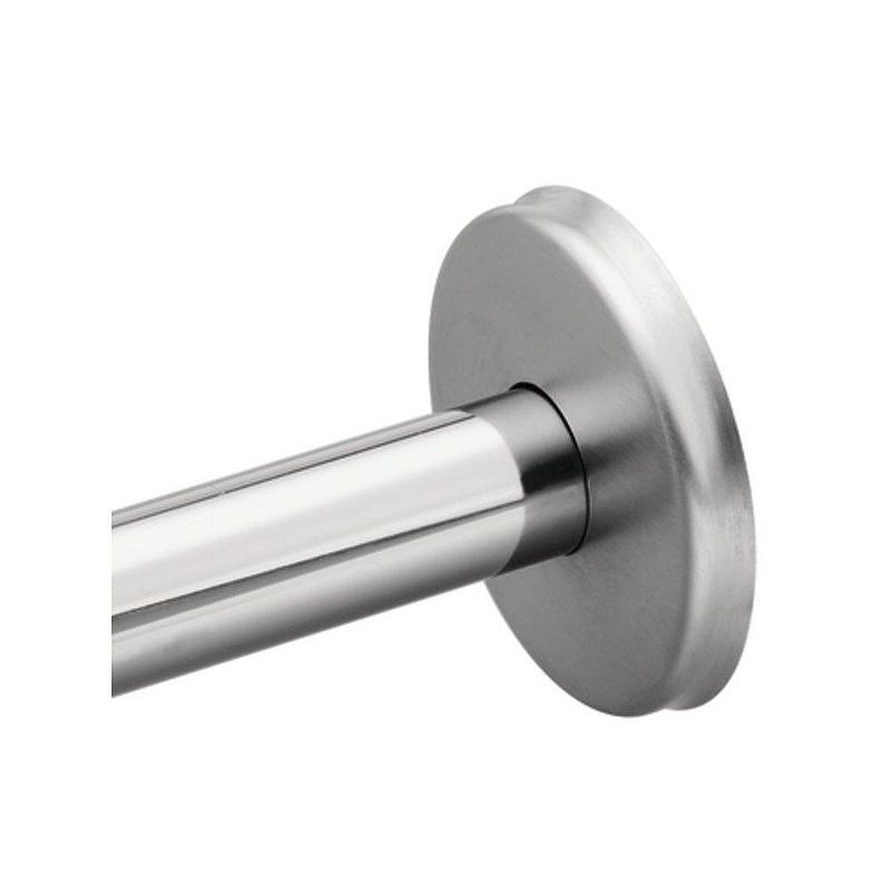 Satin 60in Shower Rod with Concealed Flanges in Satin Stainless Steel Satin 60in Shower Rod with Concealed Flanges in Satin Stainless Steel