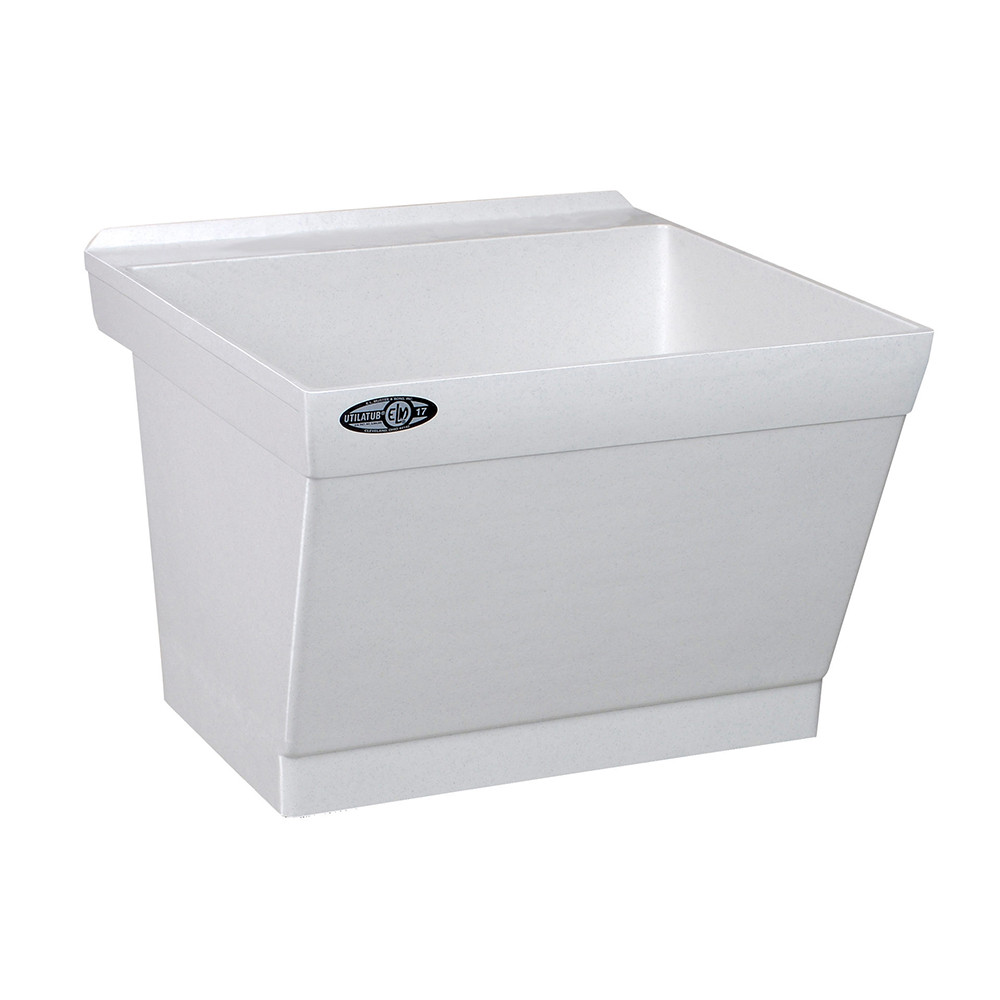 Laundry Tub 23.5x23 Wall Mount in White