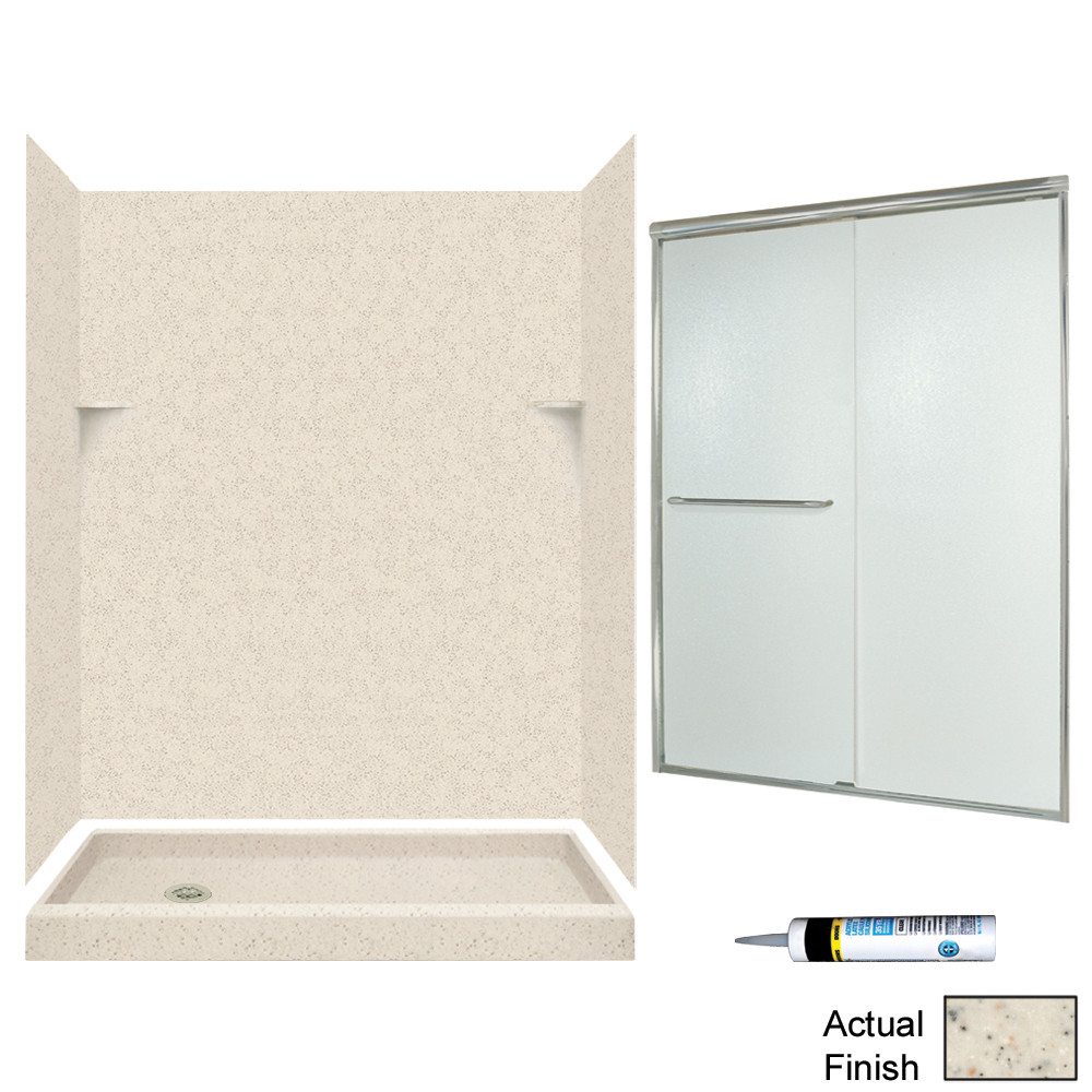 SSP326L050-M58570NR 72-in x 60-in x 32-in 5-Piece Alcove Shower Kit in Tahiti Desert