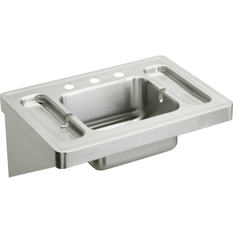 Commercial Surgeons Lavatory Sink with Single Faucet Hole in Buffed Satin