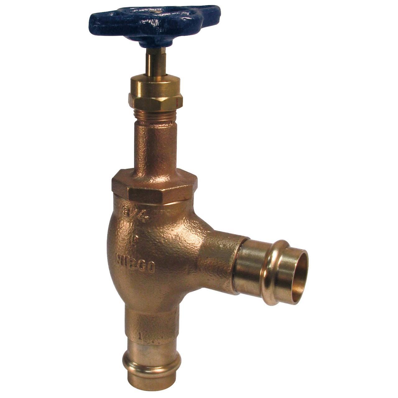 PF311Y 1/2 ANGLE W/PTFE & FEMALE PRS END, Angle Valve - Bronze, 200 PSI, Integral Seat, PF311-Y