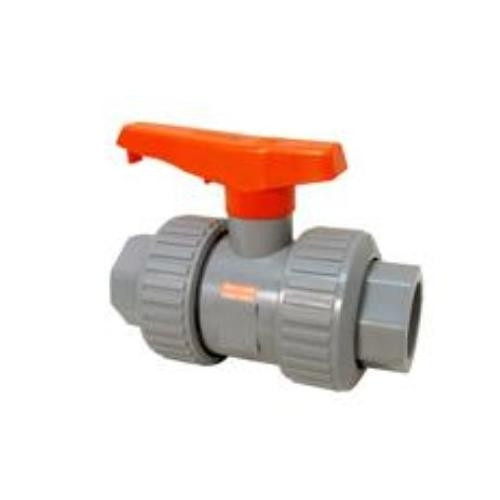 Bleach Ball Valve 4" CPVC Schedule 80 Model C Socket True Union FKM O-Ring, Teflon Seat