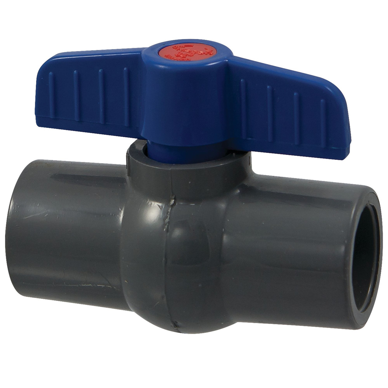 S45CE-E 1 1/2 SOC PVC BALL VALVE, Ball Valve - Socket, Compact Economy, PVC Schedule 80, EPDM, S45CE-E