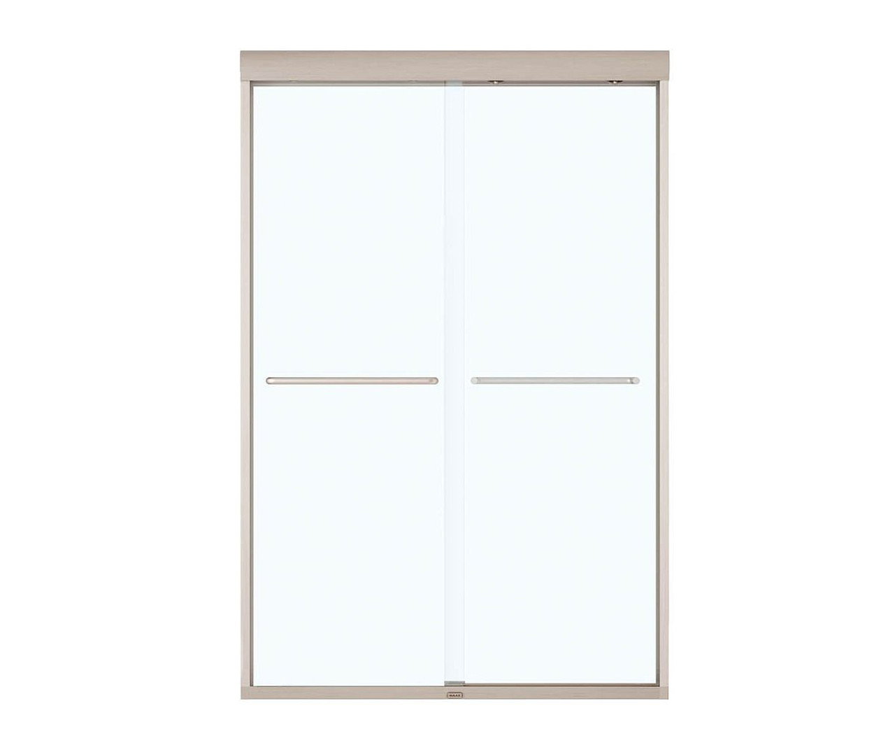 43 to 47in x 71in Semi-frameless Slider Alcove Shower Door with Clear Glass, in Brushed Nickel 43 to 47in x 71in Semi-frameless Slider Alcove Shower Door with Clear Glass, in Brushed Nickel