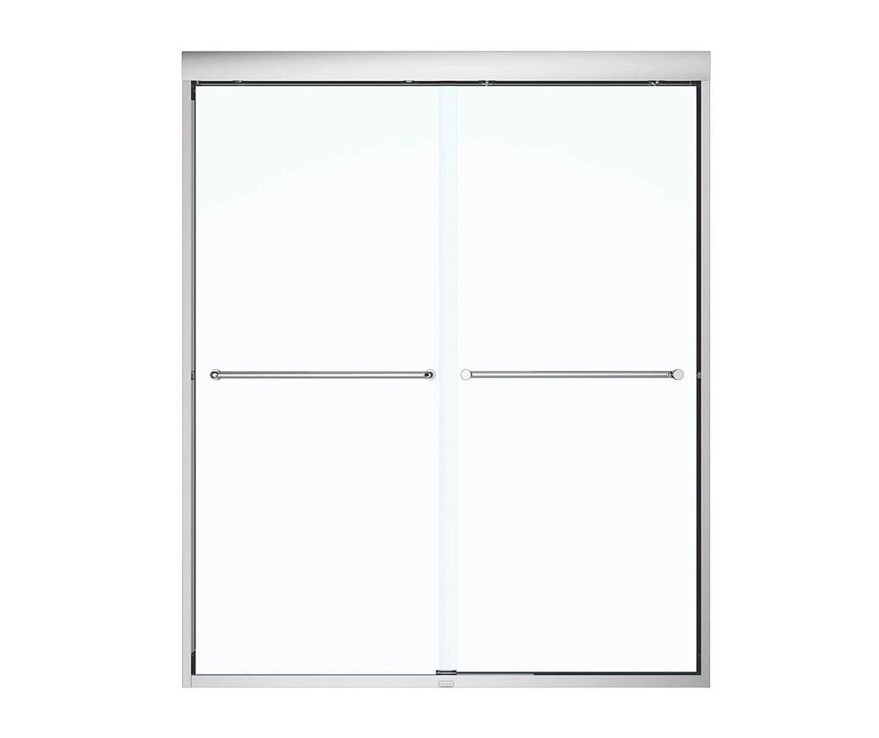 55 to 59in x 71in Semi-frameless Slider Alcove Shower Door with Clear Glass, in Chrome 55 to 59in x 71in Semi-frameless Slider Alcove Shower Door with Clear Glass, in Chrome