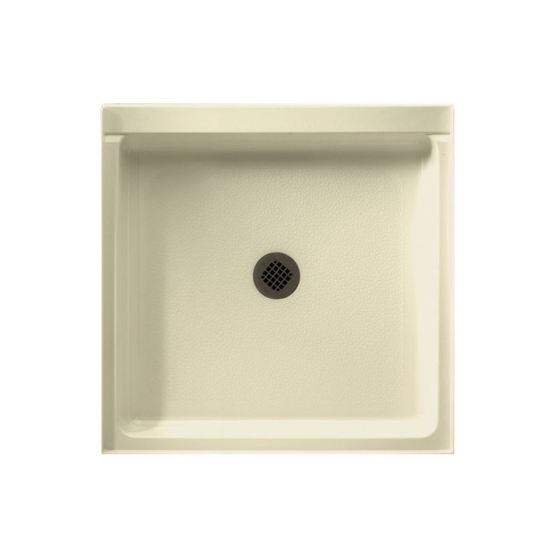 42.188-in D x 36.375-in W x 5.5-in H Solid Surface Shower Base in Bone