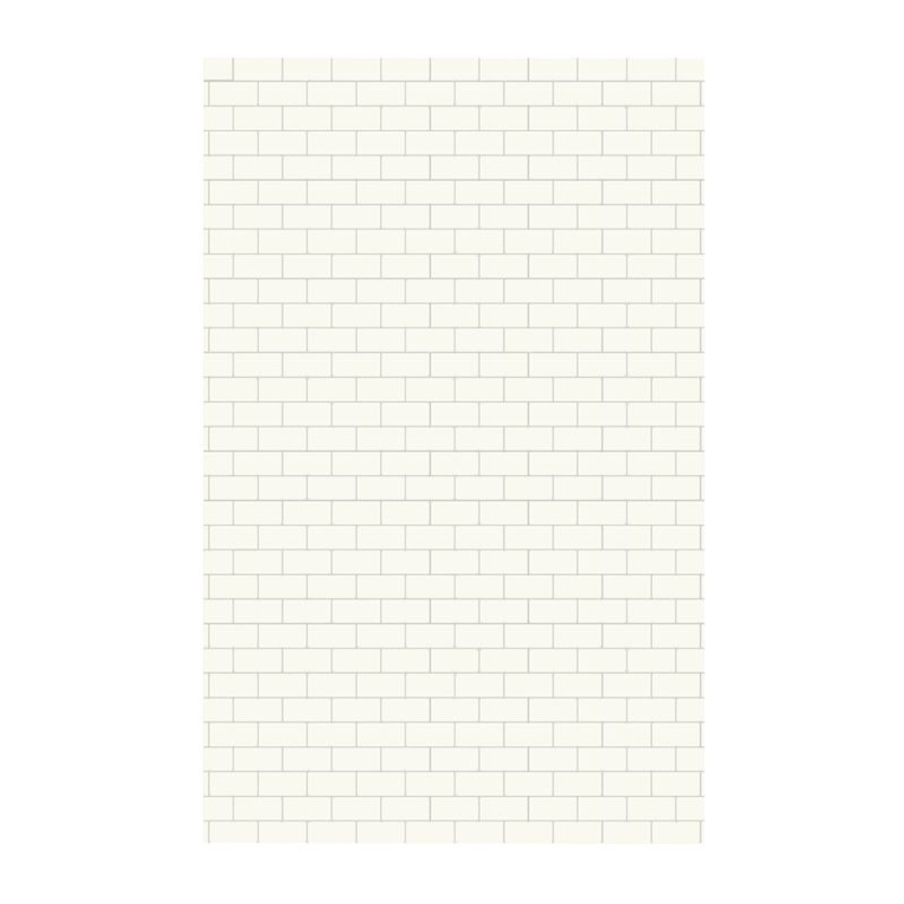 62-in W x 96-in H Solid Surface Shower Wall Panel in White